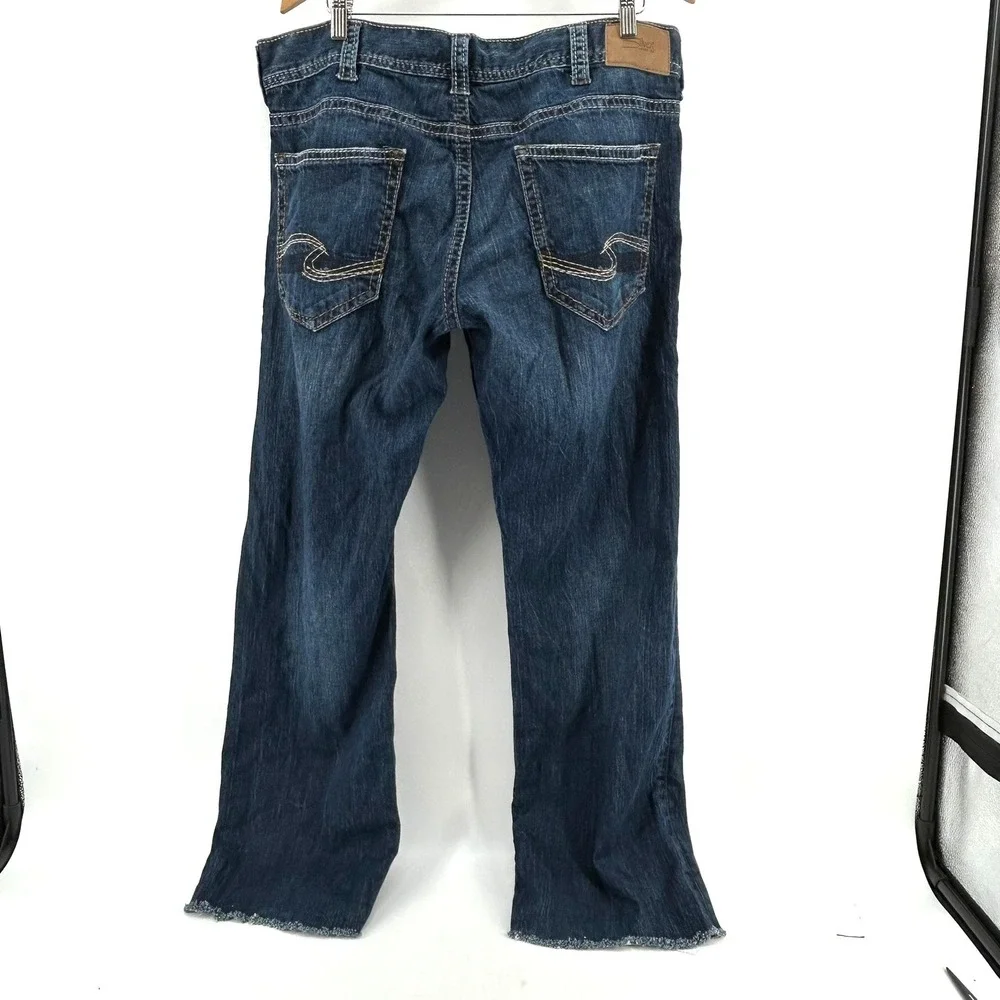 Silver Jeans Co. Zac Relaxed Straight Leg Medium Wash Denim Size 36x33 Bootcut